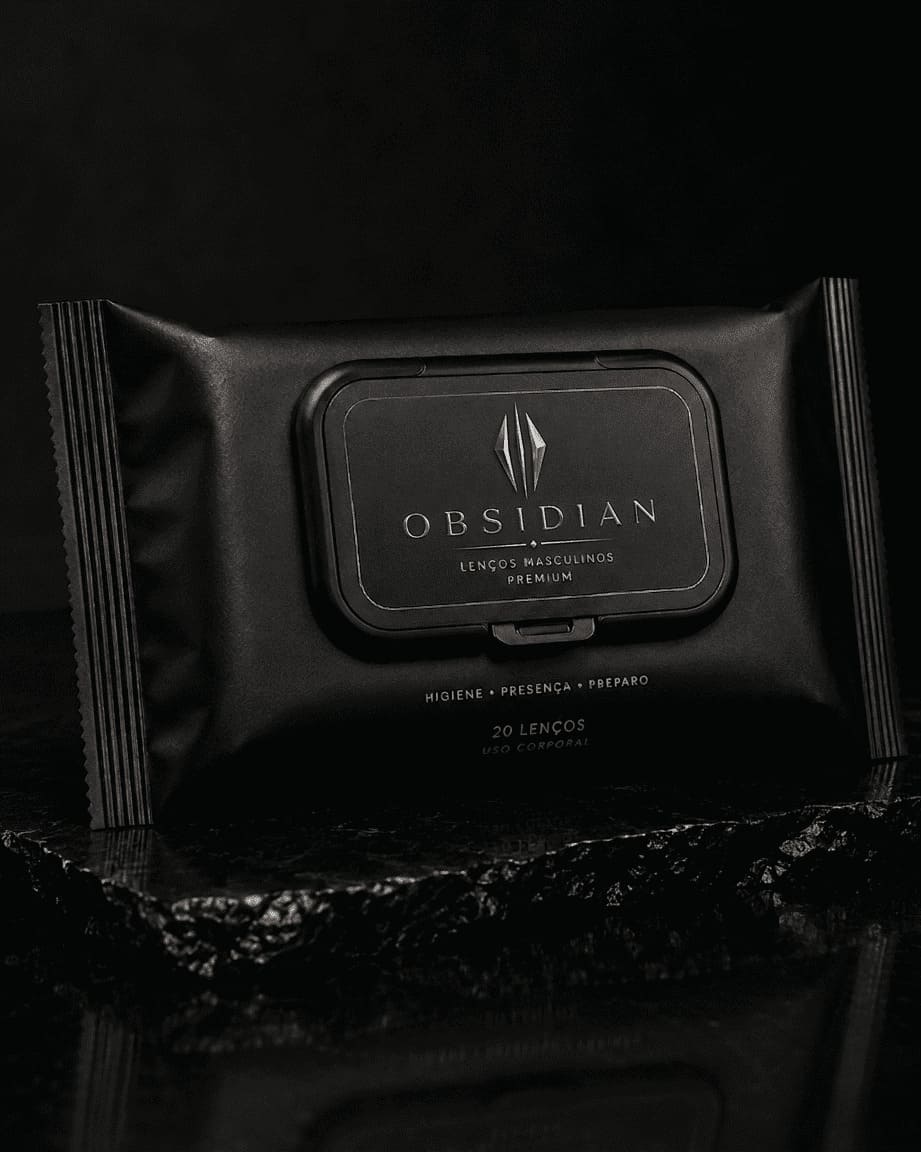 Pacote Obsidian de lenços masculinos premium.